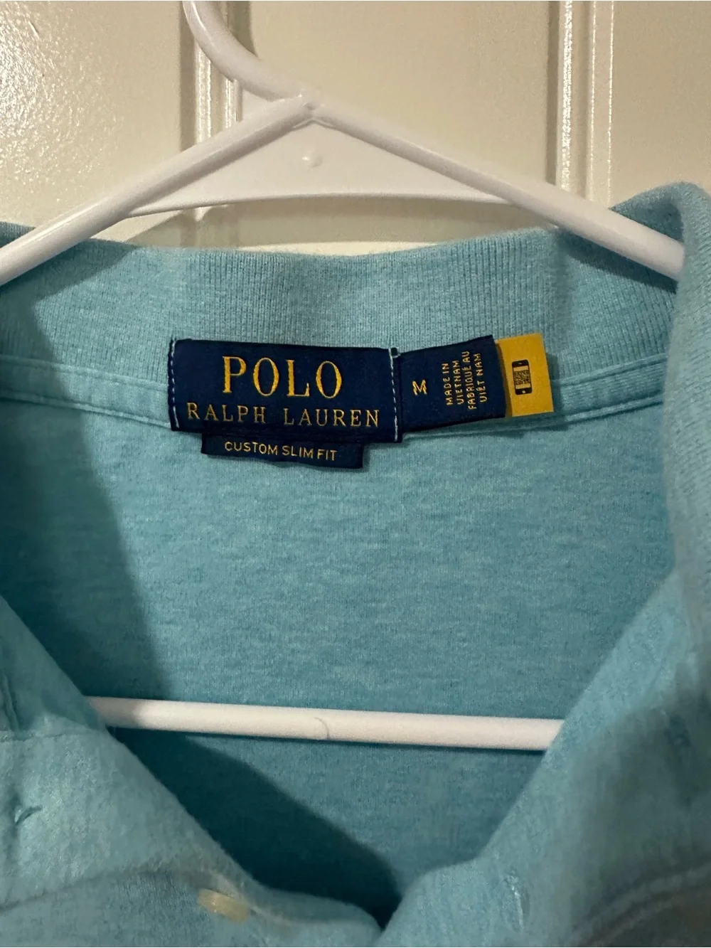 Ralph Lauren Men's Slim Fit Seafoam Sea Blue/Green Polo Shirt
